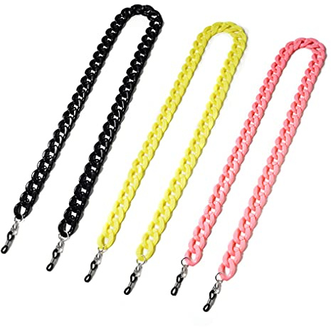 LIPIODOL 3 Stücke Brillenketten Halskette Brillenhalter Acryl Lanyard Ketten Kordel