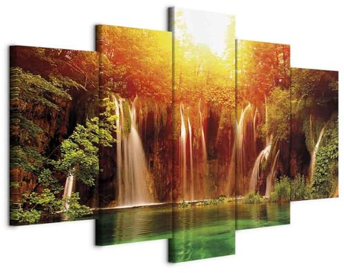 B&D XXL - Akustikbild Akustikschaumstoff, 225x112 cm, 5-teilig, Wohnzimmer | Verbessert Raumakustik, reduziert Hall, ideal fürs Büro oder Wohnzimmer, hochwertige Verarbeitung, schnelle Montage, stilvoll