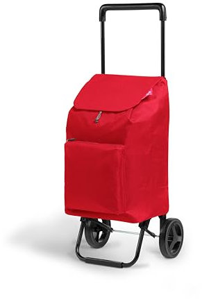 Gimi Argo I Carrello portaspesa leggero con capienza da 42 l e tasca frontale con zip | Carrello portaspesa antipioggia | Carrello leggero per fare la spesa