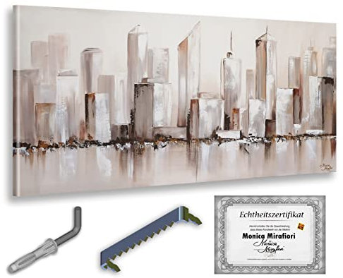 Monica Mirafiori I Gemälde Agglomeration I 140x70cm | Gemälde Handgemalt | Acrylgemälde | Sehr Großes Acrylbild I Moderne Kunst I Kunstbilder I Gemälde Handgemalt