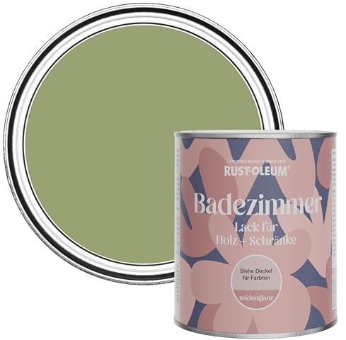 Rust-Oleum Green Mositure Resistant Bathroom Wood and Cabinet Paint in Satin Finish - Familiar Ground 750ml