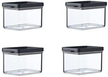 Mepal 4-tlg Vorratsdosen Spar-Set Omnia 700 ml Nordic Black Vorratsdose Frischhaltedose - ideal für die Aufbewahrung von trockenen Lebensmitteln