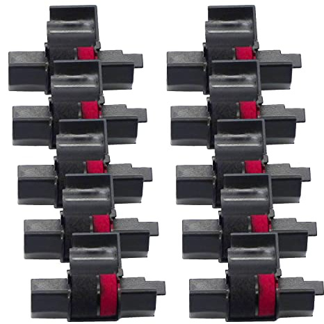 DOGEPRO 10 Stück IR-40T Farbband, ABS POM Farbband Tintenwalze für Taschenrechner Drucker Schreibmaschine IR-40T - Schwarz/Rot #4191A001