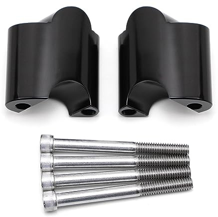 Dreamseek Handlebar Riser Extensions Clamps for Harley Sportster XL1200X 48 Forty-Eight 2010-2017 Motorcycle Handle Bar Risers Adapter 1 inch Mount Bracket CNC Aluminum Alloy