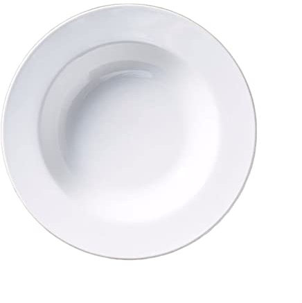 NZPOST Piatti Piani Piatto da Pranzo in Ceramica Ciotola per Pasta Bianca Piatto Fondo per la casa Piatto per Pasta Ristorante Caffetteria Piatto da Pranzo Piatto Fondo circolar