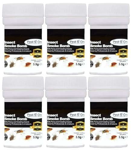 Insect Smoke Bombs Mini Smoke Bomb Foggers For Effective Control Of All Flying And Crawling Insects 3.5g (Pack of 6)