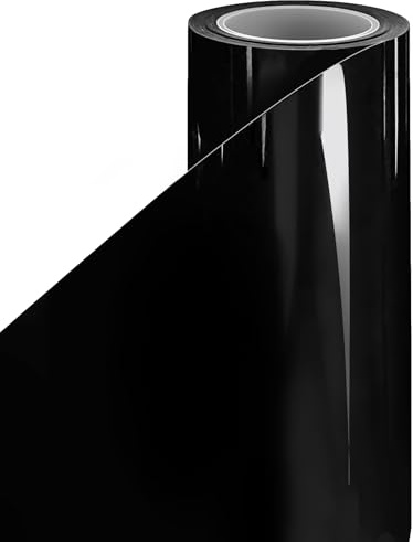 PBEE Scratch Heat Repair High Gloss Piano Black Premium Vinyl Roll for Car Wrap, Vehicle, Moto, Furniture (9ft x 5ft)