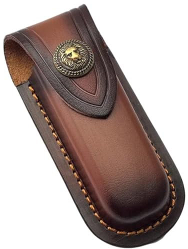 Keuyeo Leather Knife Cover Knife Sheath Belt Loop Knife Sheaths Pu Leather Safety Knife Pouch Holder for Outdoors Camping Fishing