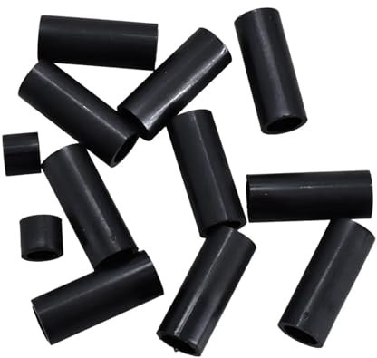 50/100 Stück TV-Installations-Abstandsbolzen-Schraube, schwarzes ABS, hohler Abstandshalter, rund, ohne Gewinde, Unterlegscheibe, Abstandshalter, M3, M4, M5, M6, M8(6mm(50Pcs),M6.2 (OD11))