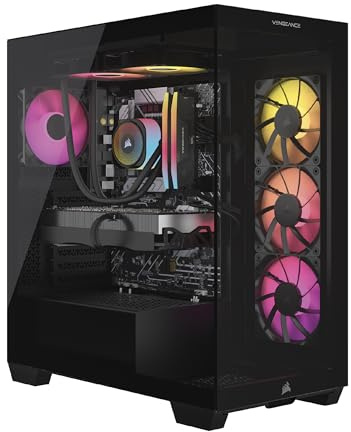 Corsair Vengeance a7500 PC para Juegos - CPU AMD Ryzen 7 7800X3D refrigerado por líquido - GPU NVIDIA GeForce RTX 5070Ti - 32 GB de Memoria Vengeance RGB DDR5-1 TB M.2 SSD - Negro
