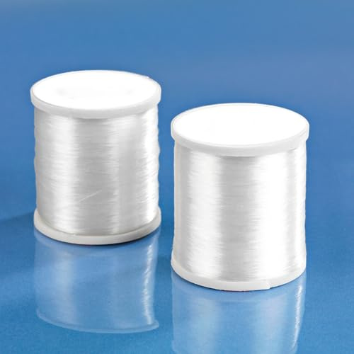 3 PAGEN® transparentes Nähgarn 2er-Set – klarer Nähfaden – Kunstfasern sorgen für Langlebigkeit – für Hand & Nähmaschine geeignet, durchsichtige Nähte für professionelles Finish – 2 Spulen à 200 M