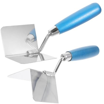 Gadpiparty 2pezzi Cazzuola Angolare in Acciaio Inossidabile Utensile Per Angoli Interni Ed Esterni Del Cartongesso Impugnatura Ergonomica Per Ristrutturazioni e Costruzioni