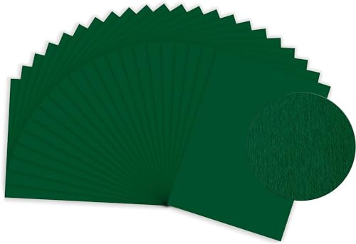 Sumico Tonzeichenpapier DIN A4 100 BogenI Bastelpapier 130g/m² I dickes Ton-Papier zum Basteln & Malen I Bastel-Pappe umweltfreundlich verpackt I Tonkarton bunt für Kinder (Dunkelgrün)