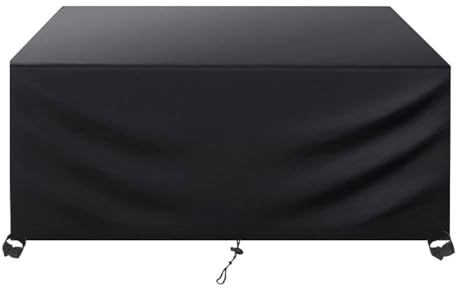 AEXOIO Bâche Table De Jardin,Bâche De Protection Salon De Jardin 180x105x75cm Housse pour Mobilier De Jardin pour Meubles De Jardin, Tables Et Meubles D'extérieur Résistance Au Vent, Anti-UV