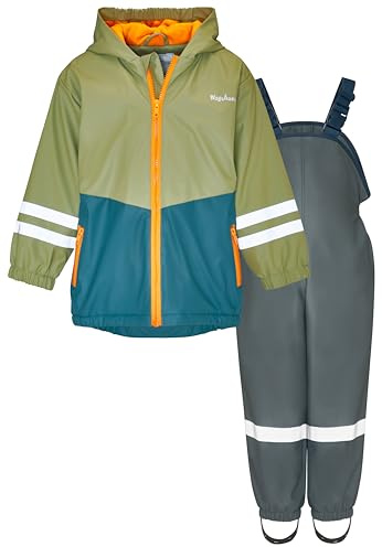 Playshoes Regen Regnset, Grön-Grå, 92 (2 pack) Unisex Barn och ungdomar, Grön-grå, 92
