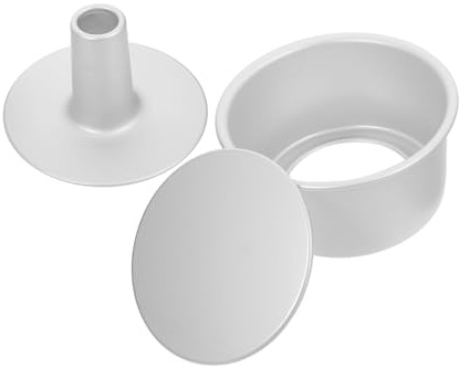 Zerodeko Molde Redondo Para Pasteles 7 Pulgadas 3 Piezas Aleación De Aluminio Fondo Desmontable Para Hornear Tartas Caseras y Profesionales