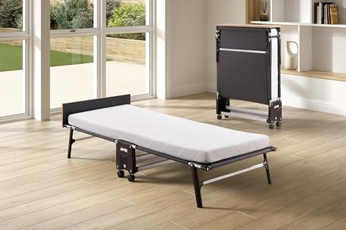 JAY-BE RE80 Rollaway Folding Bed with Mattress and Storage Cover, Single