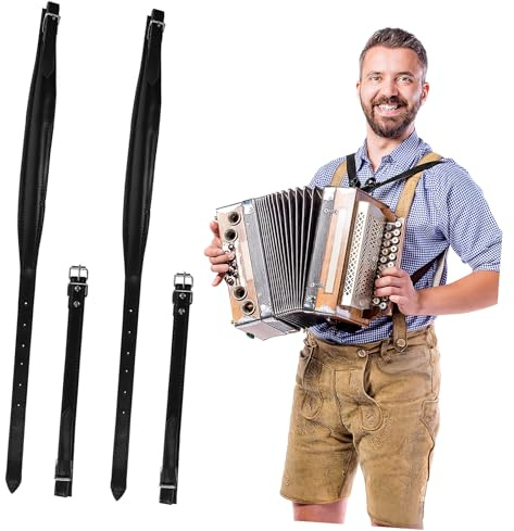 ibasenice Sangle pour Accordéon Réglable et Épaisse Ceinture Confortable pour Instrument Facile à Transporter et Ajuster pour Différents Types de Joueurs