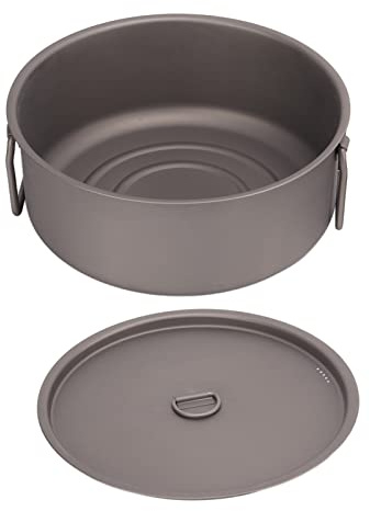 Fictory Titan-Topf für 3-5 Personen, tragbarer Kochtopf mit faltbaren Griffen, leicht für Camping, Wandern, einfache Lagerung, langlebiges Outdoor-Kochgeschirr