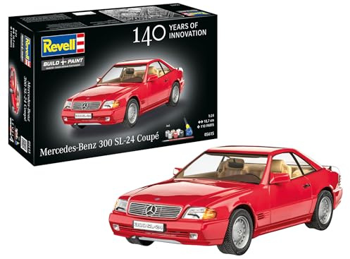 Revell presentset 05615 Mercedes-Benz 300 SL-24 Coupé - 100 år Mercedes Benz, 1:24 skala, obyggd plastmodellsats med tillbehör