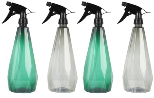 HOODANCOS Flacons Pulvérisateurs 4X1L Plastique Léger Gris Étoilé Vert Feuillage pour Salon de Coiffure et Jardinage Usage Polyvalent