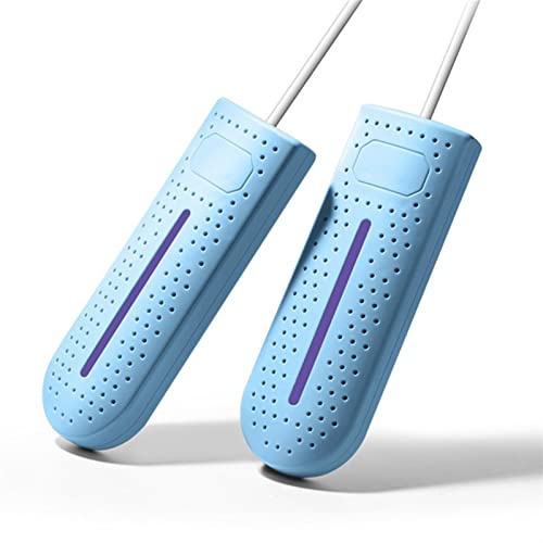 LRFVADW Shoe Dryer Smart Electric Ultraviolet Shoe Dryer And Deodorizer With Timer Shoes Boots Socks Warmer Adult Foot Shaped No Noise Strong(Blue)