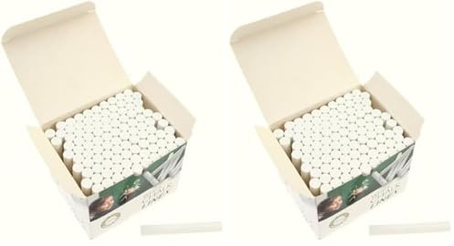 Linex CCCHW100 Tafel-Kreide, rund, 80x10 mm (HxB), staubfrei, weiß, 100 Stück (Packung mit 2)