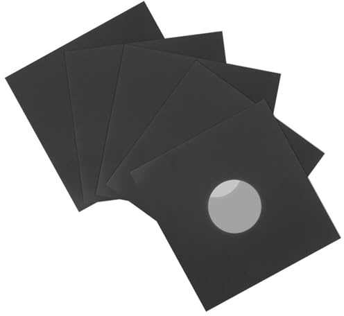 POPETPOP Buste Interne per Dischi in Vinile 12 Pollici Nere 6 Pezzi | Carta Kraft e Po, Apertura Ben Studiata, Protezione per Custodie e Copertine