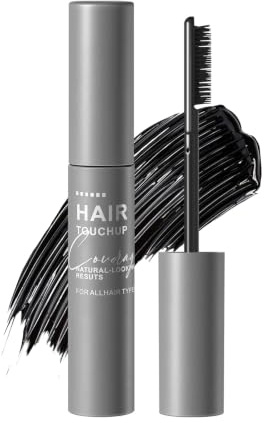 Haarmascara Schwarz für Graue Haare, Ansatzfarbe zum Temporären Abdecken | Wasserfester Haaransatz-Stift Für Graue Und Weiße Haare, hair mascara Mit Feinem Kamm Für Füllt Lichte Stellen