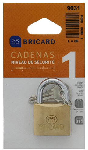 Bricard 9031 Cadenas Laiton Classique 35 mm Anse Normale