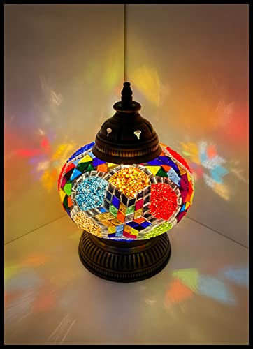 Mosaiklampe Mosaik - Tischleuchte L Stehlampe Tischlampe orientalische lampe Bunt EXKLUSIV nur bei Samarkand-Lights