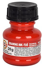 Koh-I-Noor 141700402LP technische Zeichentusche 20g, rot