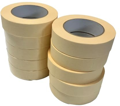 Handelskönig 10x Feinkrepp Profi 30 mm x 50 m Malerkrepp Abklebeband Kreppband zum Abkleben bei Malerarbeiten in Profi-Qualität
