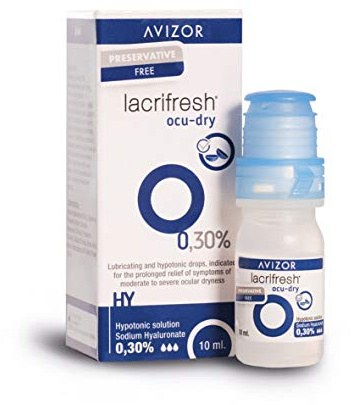 Avizor Lacrifresh Ocu-Dry 0,30% | Gotas Oculares para Sequedad Ocular Moderada a Severa | Apto para Lentes de Contacto | Formato 10 ml