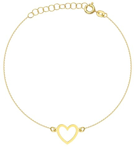 Lumari Gold Goldarmband 333 8k Gold Herz Gravur