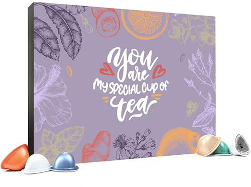 Pack de dégustation Special T avec 25 thés - sélection aléatoire de thé noir, thé vert, rooibos & thé bleu exotique Parfait pour découvrir