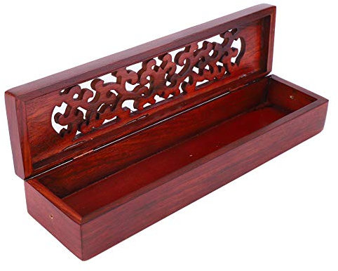 Bruciatore Incenso Scatola di Legno,Porta Incenso in Legno,Bruciatore per Incenso,Porta Incenso per Bastoncini,Scatole Porta Incenso,28×7×4,9 cm Raccoglitore di Cenere