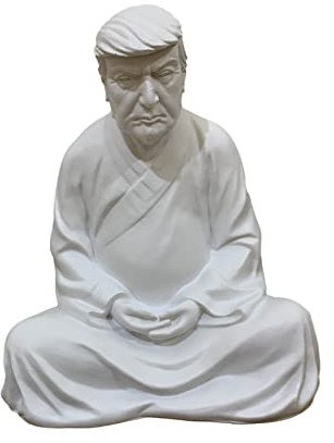 Alacritua Trump Kunstharz-Statue, Mediating Zen Trump Harz-Statue, Garten-Ornament für drinnen und draußen, Heim- oder Bürodekoration, Autos, Gartendekoration, Tischdekoration