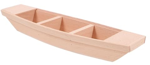 Toddmomy Barco de madera en miniatura decorativo pequeño para micro paisajes, suculentas, mini jardín y musgo, 7,87 x 2,17 x 1,18 en 1, modelo de barco para decoración de viviendas