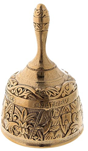 Holyart Campanelli liturgici: Campanello liturgico Quattro evangelisti Ottone Dorato