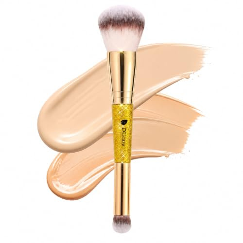 DUcare Foundation Pinsel - Kontur Bronzer Makeup Pinsel Double Ended Makeup Pinsel für Blending Liquid Powder Concealer Creme Kosmetik Blush Buffe