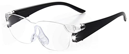 OKH Vergrößerungsbrille mit Licht, 160% Lupenbrille für Arbeiten im Nahbereich, Handwerk, Juwelier, Lesen, Malen, Hobby(1 Pack)