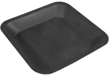 Weedness Blumentopf Untersetzer 34 x 34 x 3,5 cm Eckig Schwarz Kunststoff - Quadratisch Blumentöpfe Plastik Pflanzentopf Pflanzgefäß Pflanzkübel Anzuchttopf Blumenkübel Topf Garten Balkon