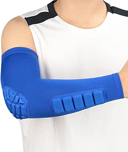 Hotfiary 2 Pack Coderas Acolchadas para Jóvenes y Adultos, Coderas de Baloncesto y Voleibol con Almohadillas Antichoque, Soporte de Protección de Compresión para Antebrazo y Codo