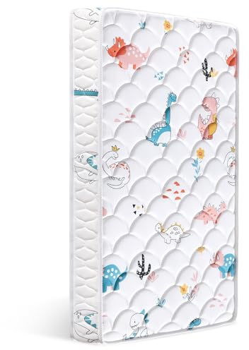 Ours à bulles - Babymadrass 60 x 120 - mjukt och andningsbart mikrofibertyg - fuktabsorberande - 13 cm tjock - optimal komfort för barnsäng