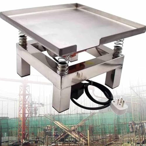 PixCy Table Vibrante en Béton,Table Vibrante en Béton Ca 220v, Banc D'essai De Vibration électrique Plate-Forme De Vibration De Bloc D'essai en Acier Inoxydable,110V-50 * 50 * 25