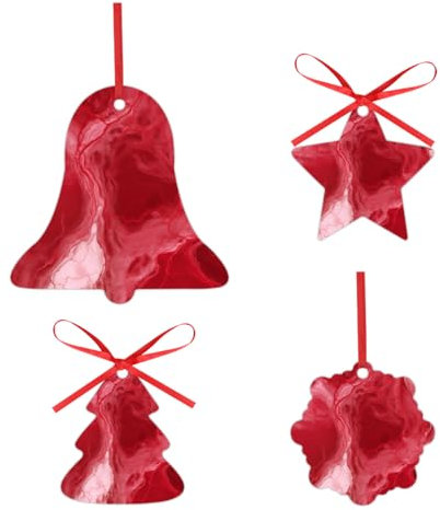 ducanll Weihnachtsschmuck 2023 Weihnachtsbaumschmuck – Verleihen Sie Ihrem Zuhause festlichen Charme mit Weihnachtsdekoration für drinnen und draußen, Zinnober-Marmor-Muster