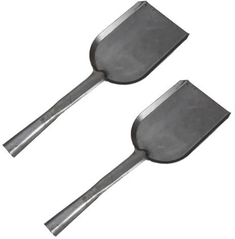 2 palas de hierro, pala clásica para chimenea de carbón, cuchara de carbón y recogedor para chimenea de invierno