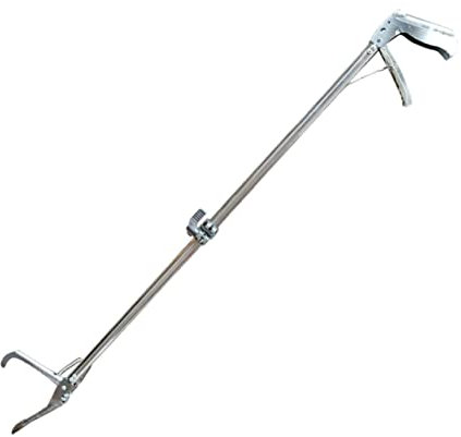 GRIRIW Stainless Steel Thickened Non-Slip Multi-Function Crab Tong Scissor Design Clip Lock Extended Seafood Clamp for Outdoor Sea Catching and Lobster Handling