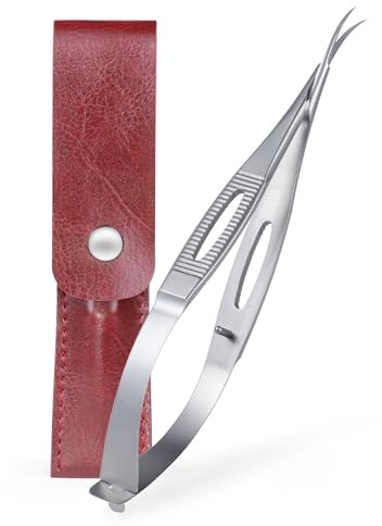 XGIZMOO Cuticle Scissors Extra Fine Curved Professional Ultra Sharp Precise Pointed Tip Cuticle Trimmer Cutter for Hang Nails and Dry Skin